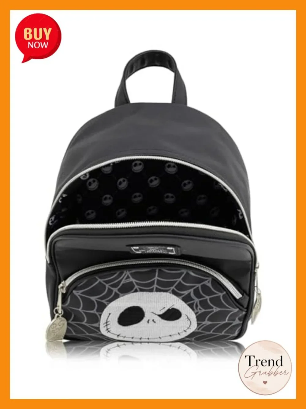 Jack Skellington Mini Backpack Purse with Sally Zipper Pulls for Women Men